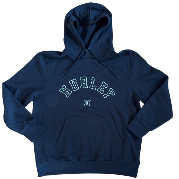 Hurley Mens XL Black Pullover Hoodie With Kangaroo Pocket & Drawstring - Picture 1 of 8